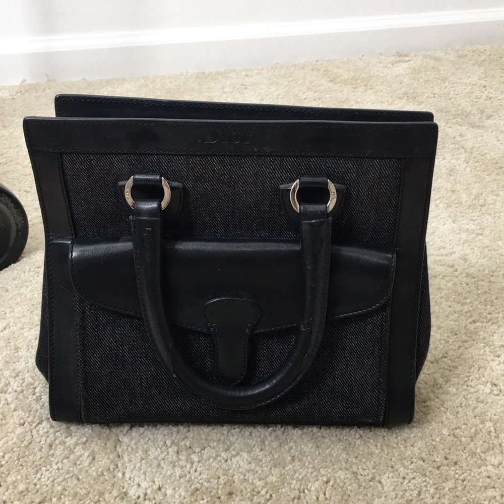 100% authentic blue jean and black leather Dior
